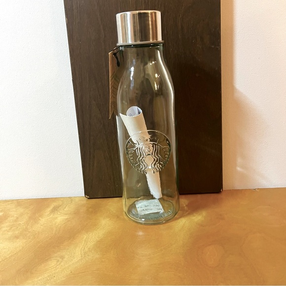 Lot of Starbucks Recycled Glass Water Bottle 20oz x2 + Pink 24oz Cup NWT - Picture 4 of 8